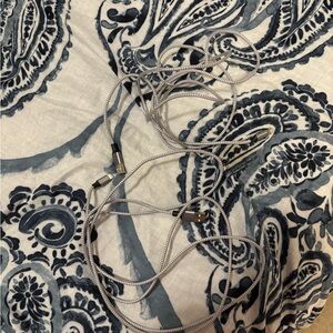 Two Braided Silver Charging Cables